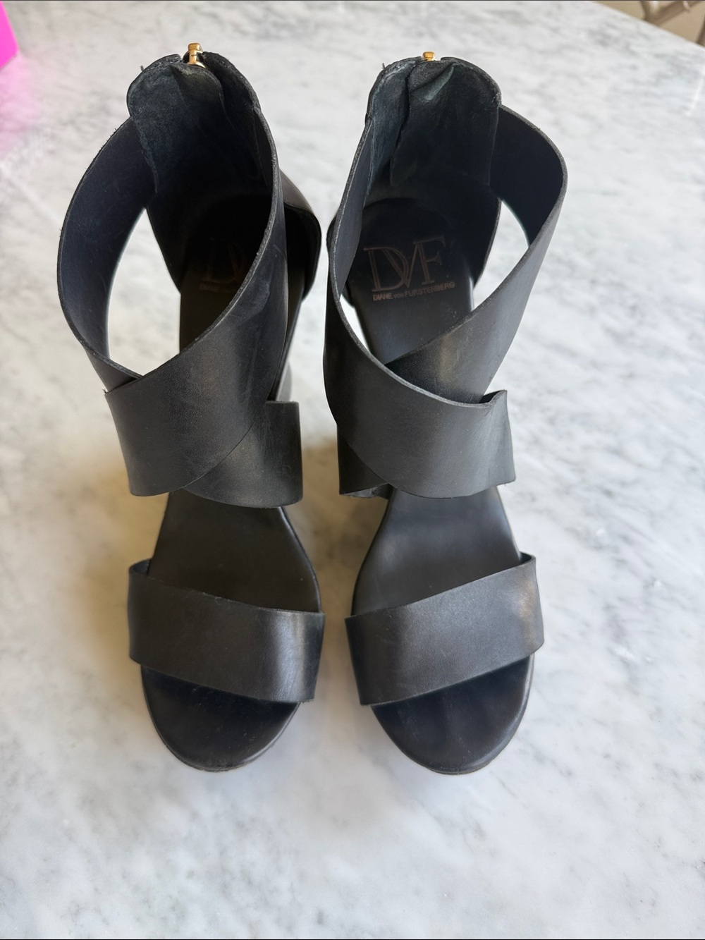 Diane von Furstenberg Opal Criss Cross Wedges - Picture 9 of 11